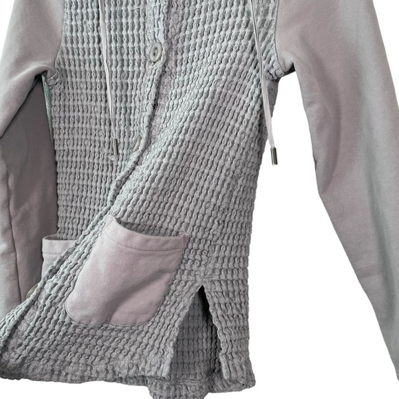 Mod-o-doc Waffle Knit Hooded Cardigan Sweater - Picture 3 of 6